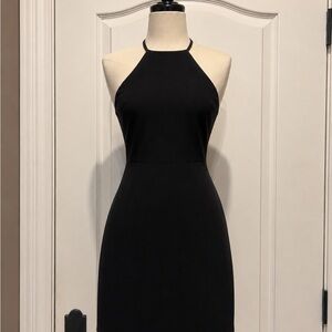 Classic Black Halter Dress